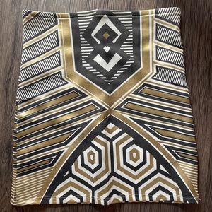 Aztec Blue, Gold and White Mini Skirt